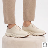 Pantofi piele naturala Can Beige