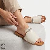 Papuci damă bej nude piele naturală Oradea
