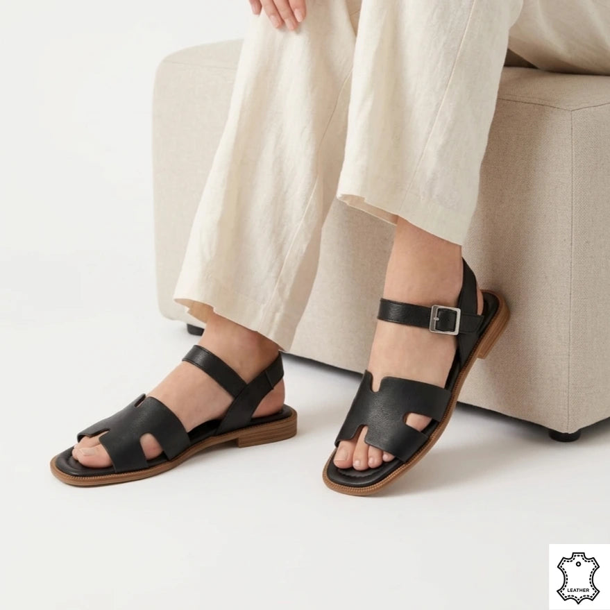 Sandale casual piele premium negre