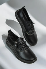 Pantofi casual dama eleganta piele naturala Solaris Negru