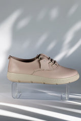 Pantofi casual dama eleganta piele naturala Solaris Roz Pudra