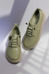 Pantofi casual dama eleganta piele naturala Solaris Verde Avocado