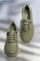 Pantofi casual dama eleganta piele naturala Solaris Verde Avocado