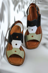 Sandale dama cu toc gros piele naturala Tierra Negru - Avocado