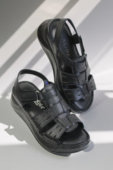 Sandale dama clasic piele naturala Vivara bleumarin