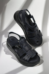 Sandale dama clasic piele naturala Vivara neagra