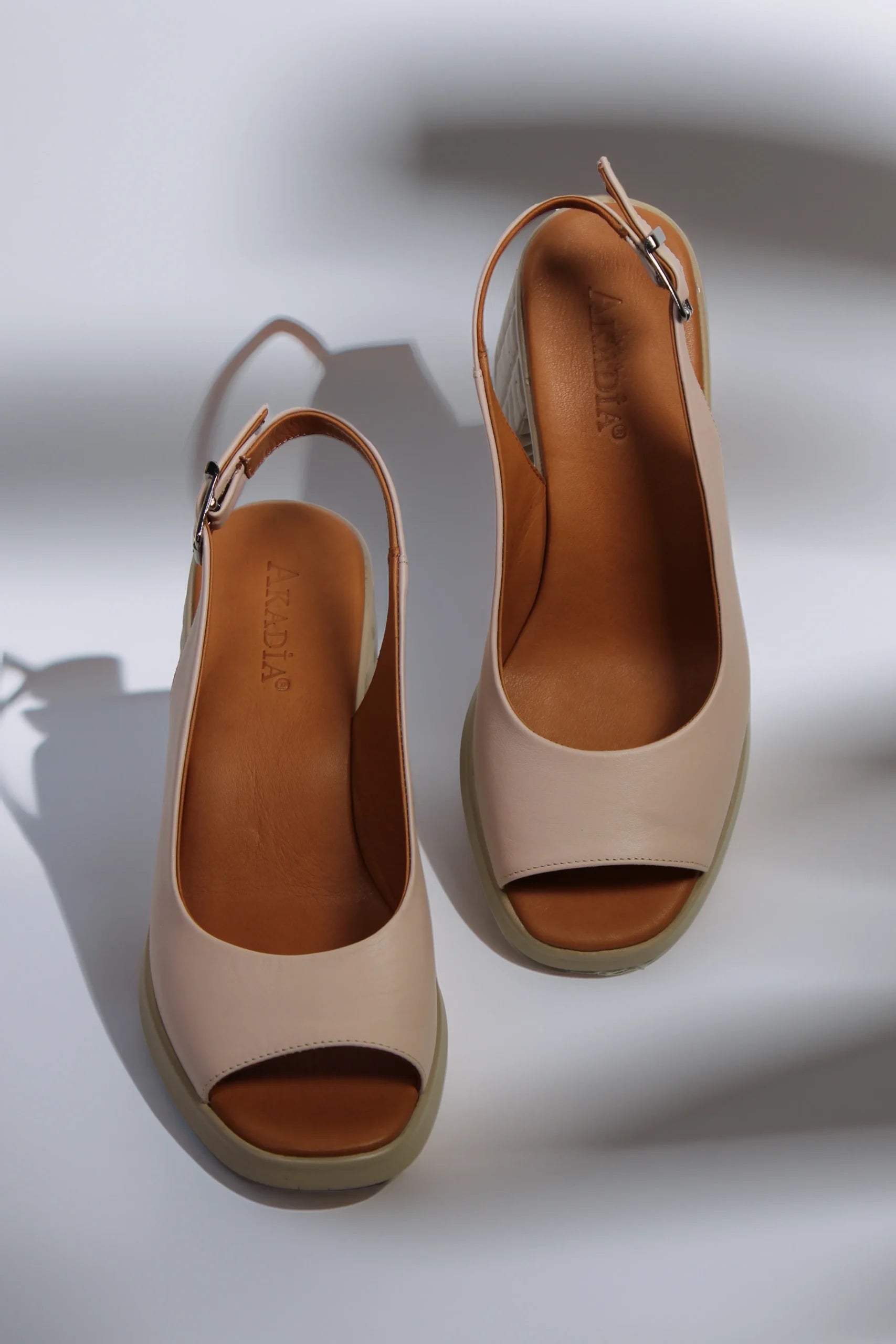 Sandale piele naturala Azura Pudra image 2