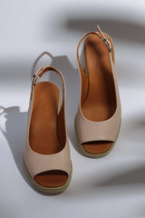 Sandale piele naturala Azura Pudra image 2