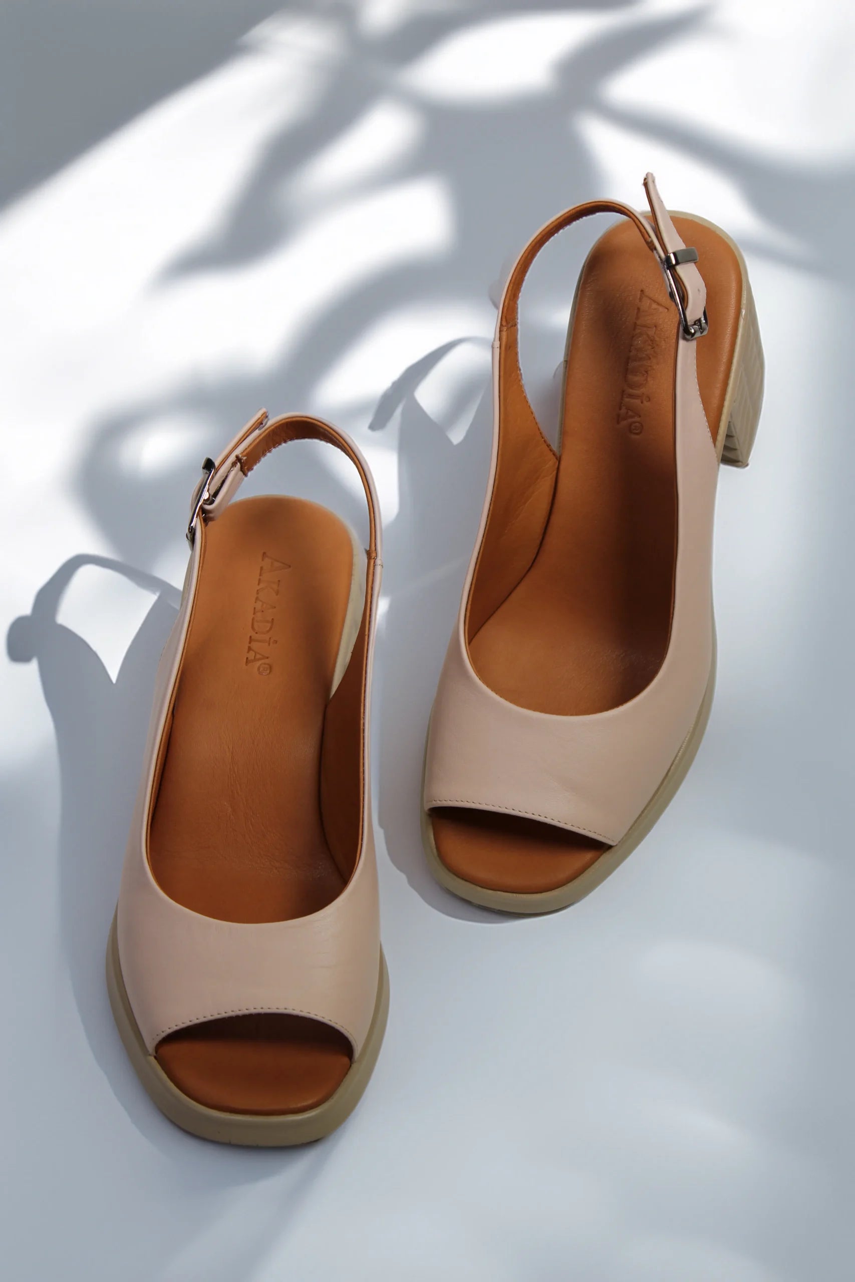 Sandale piele naturala Azura Pudra image 3