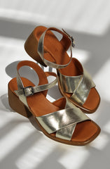 Sandale piele naturala Olas Gold image 0