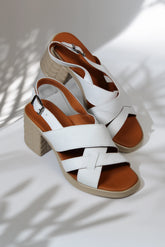 Sandale piele naturala Orion Alb image 0