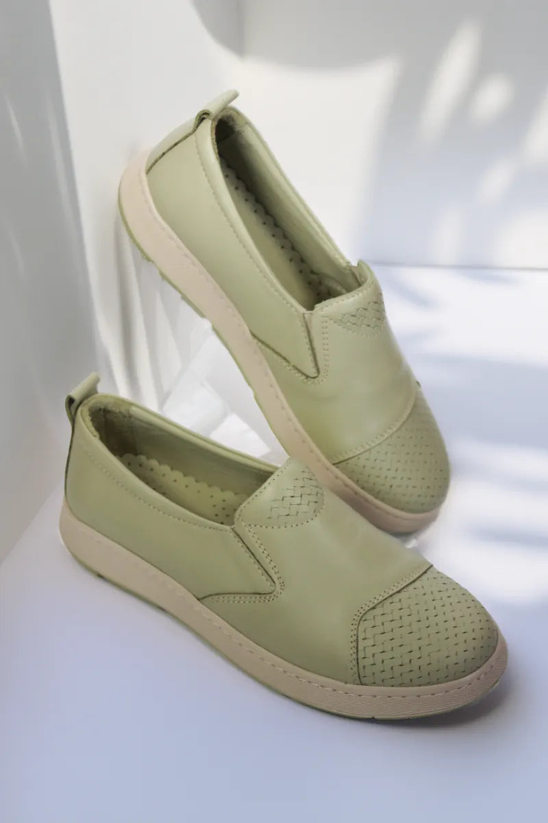 Pantofi piele naturala Debora Avocado image 0