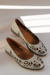 Balerini de dama piele naturala Amarilla 2 Bej