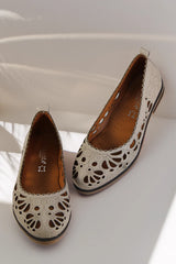 Balerini de dama piele naturala Amarilla 2 Bej