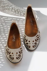 Balerini de dama piele naturala Amarilla 2 Bej