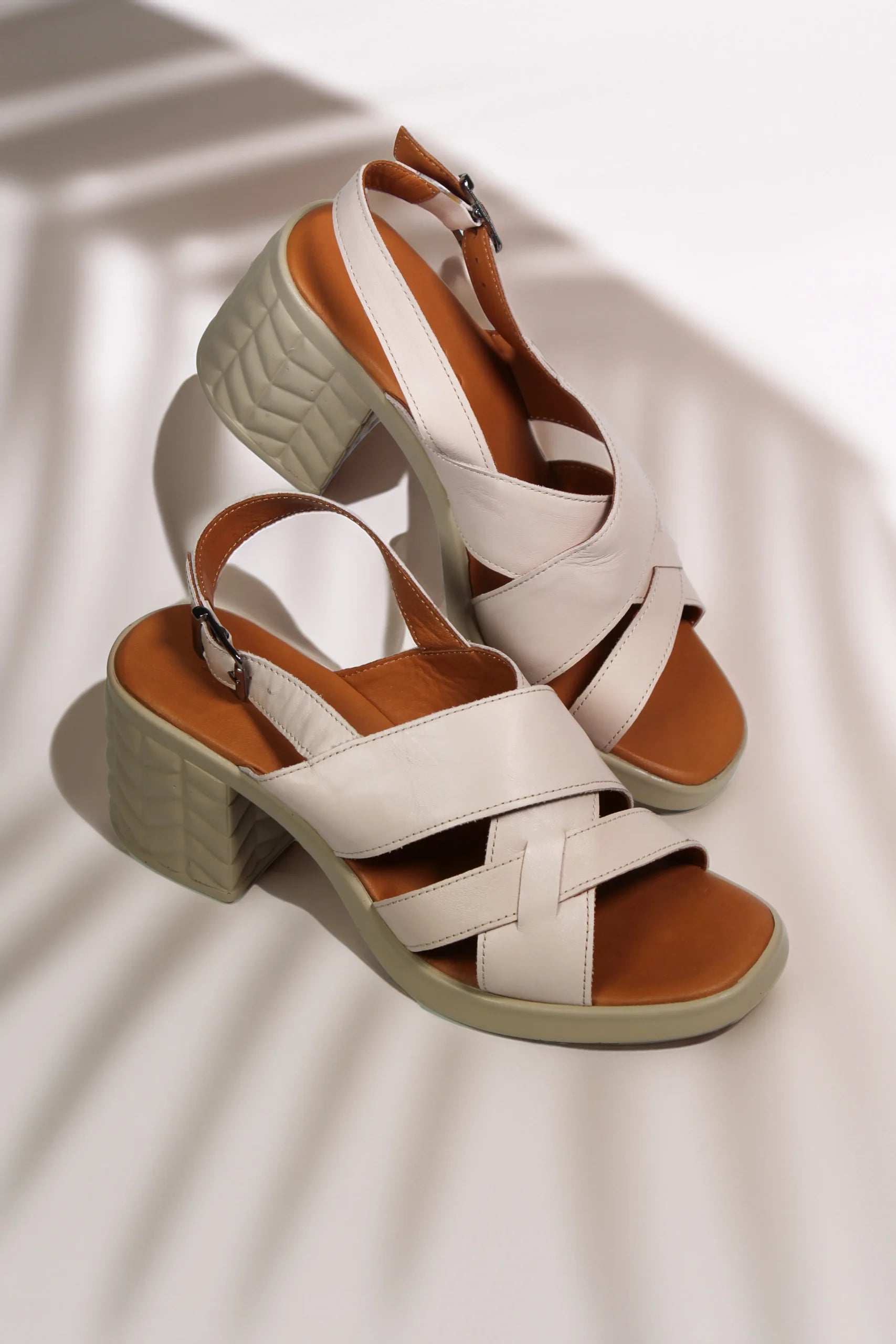 Sandale piele naturala Orion Pudra image 1