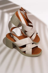 Sandale piele naturala Orion Pudra image 1