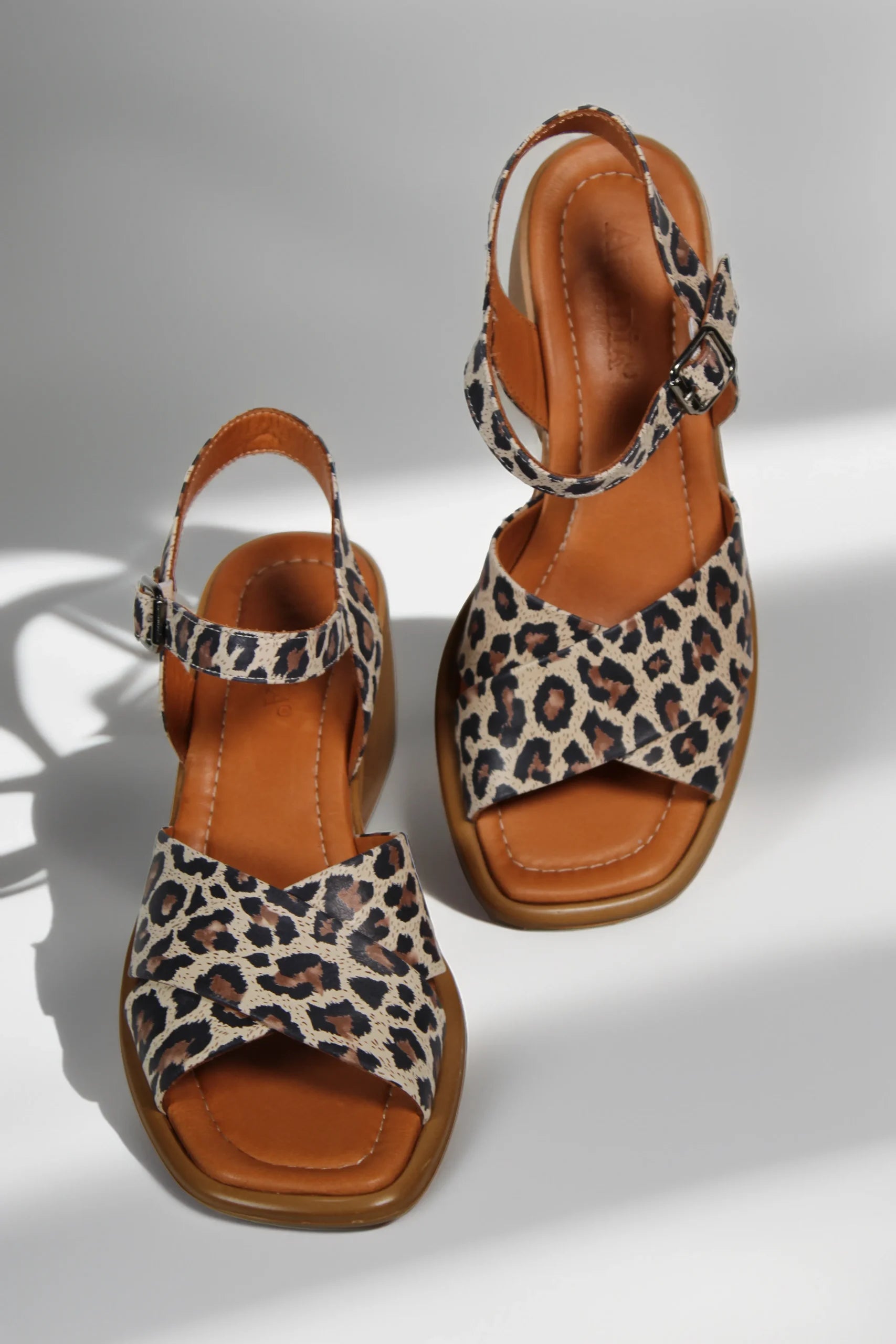 Sandale piele naturala Olas Leopard image 2