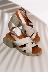 Sandale piele naturala Orion Pudra image 0