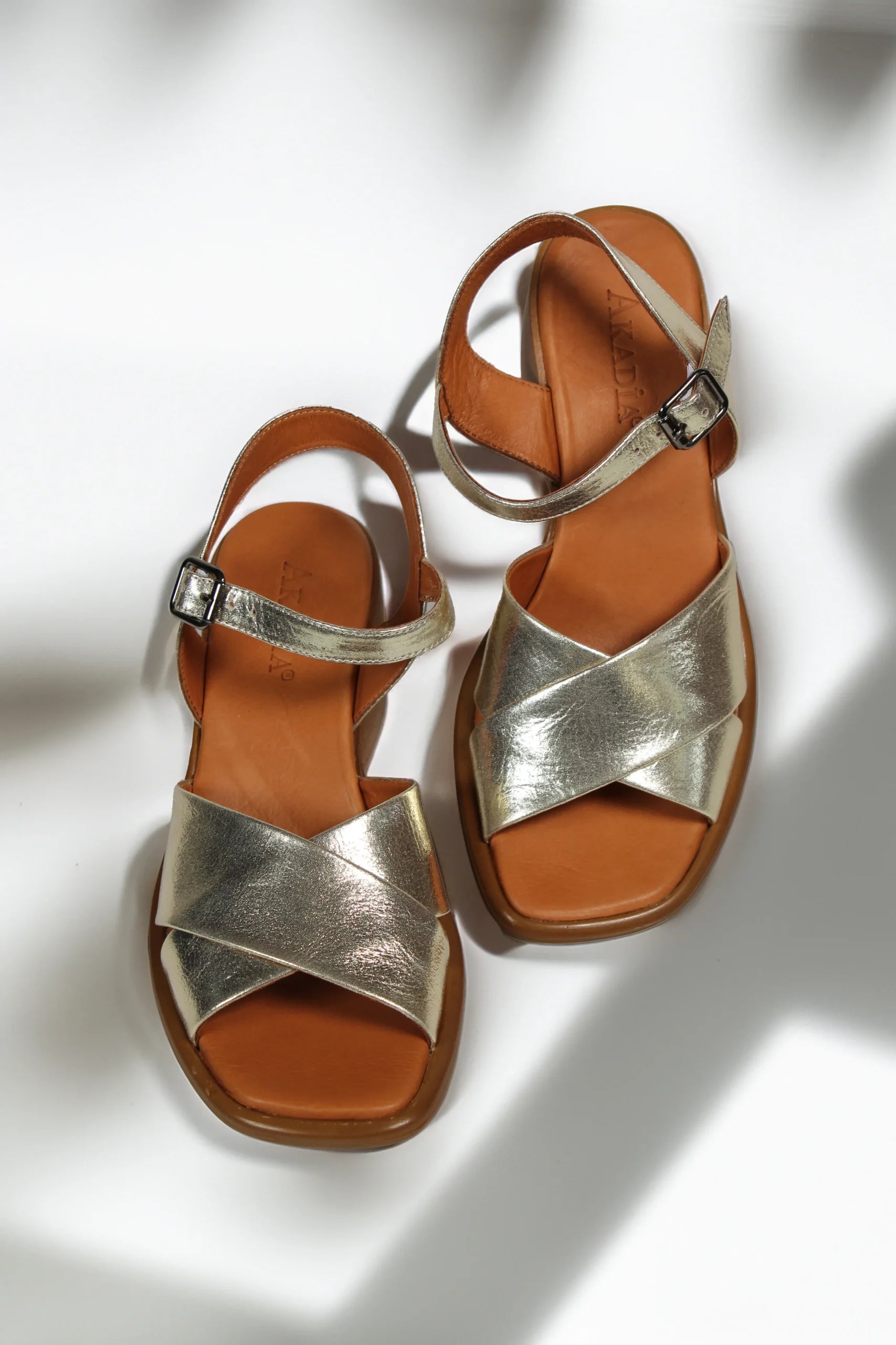 Sandale piele naturala Olas Gold image 2