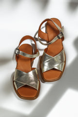 Sandale piele naturala Olas Gold image 2