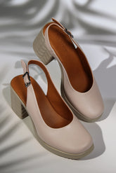 Sandale piele naturala Soleo Pudra image 0