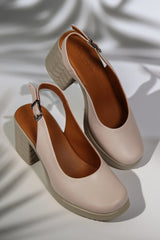 Sandale piele naturala Soleo Pudra image 0