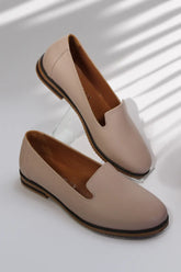 Balerini piele naturala Svetlana Pudra image 0