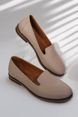 Balerini piele naturala Svetlana Pudra image 0