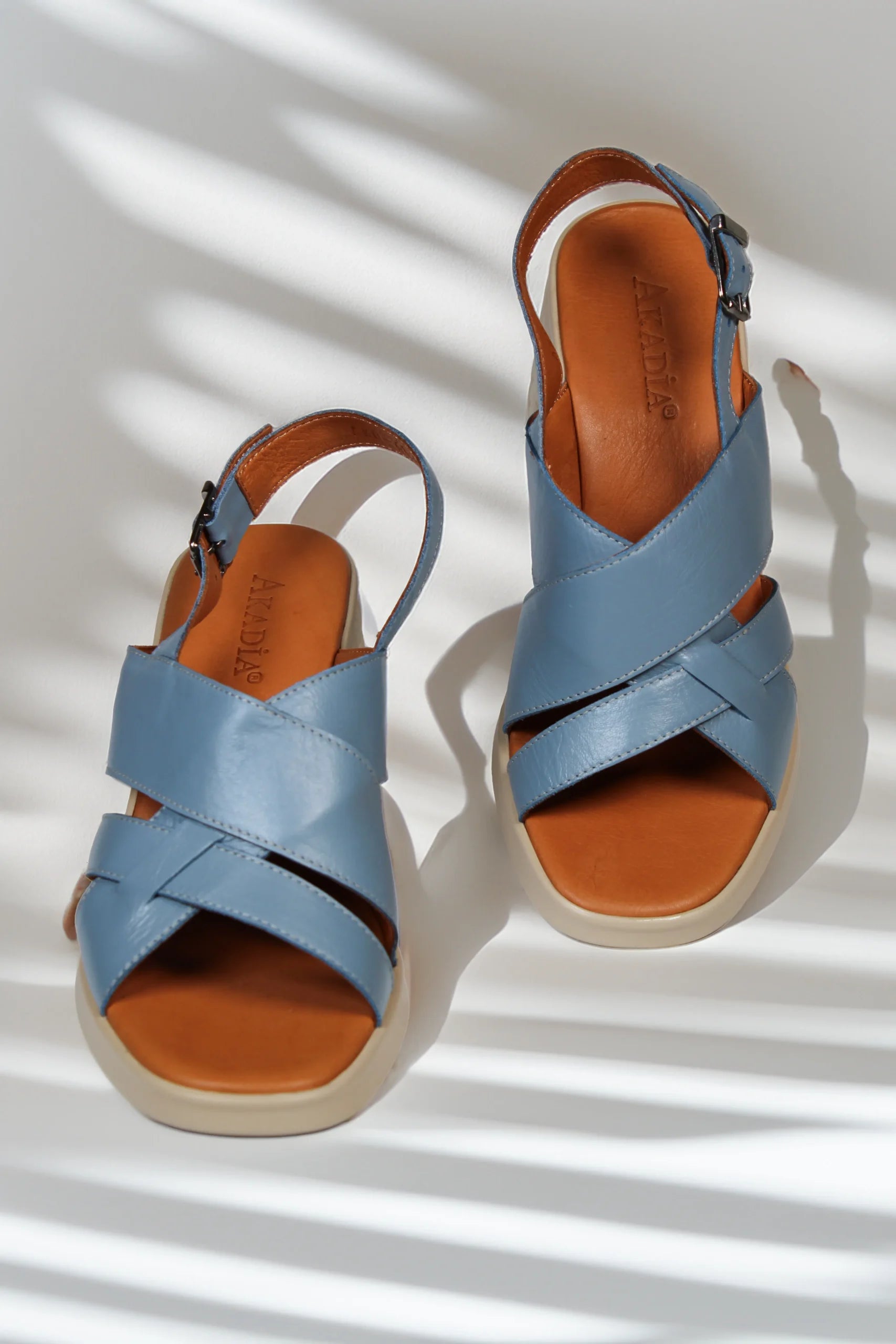 Sandale piele naturala Orion Albastru image 2