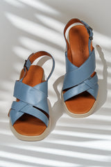 Sandale piele naturala Orion Albastru image 2
