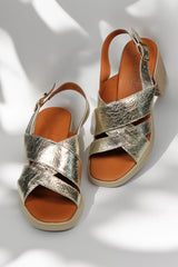 Sandale piele naturala Orion Gold image 3