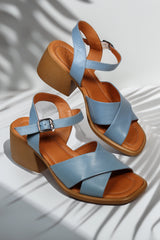 Sandale piele naturala Olas Albastru image 1