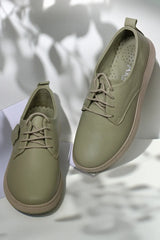 Pantofi casual dama eleganta piele naturala Colin Verde Avocado