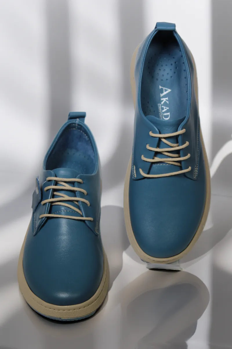 Pantofi piele naturala Colin Albastru image 3