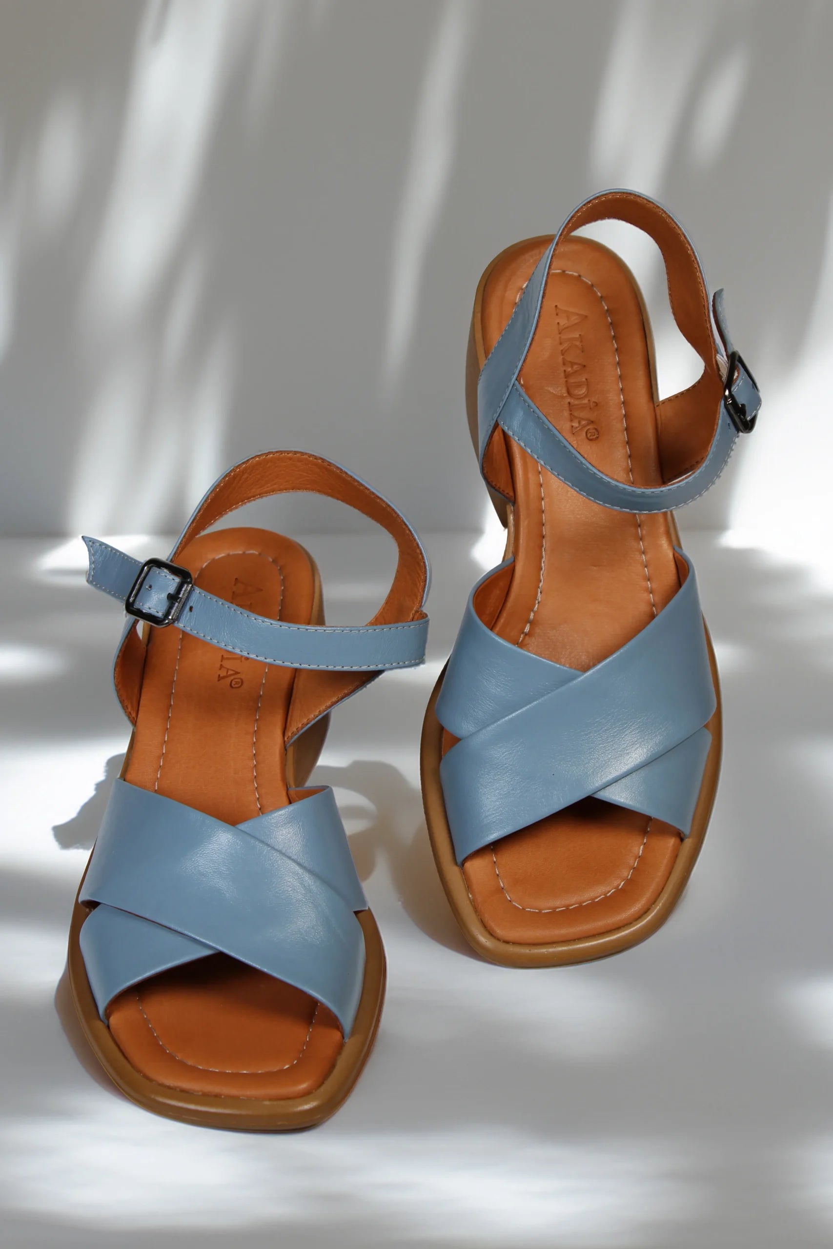 Sandale piele naturala Olas Albastru image 2