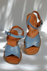 Sandale piele naturala Olas Albastru image 2