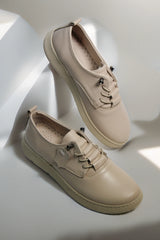 Pantofi piele naturala Cresida Bej image 0