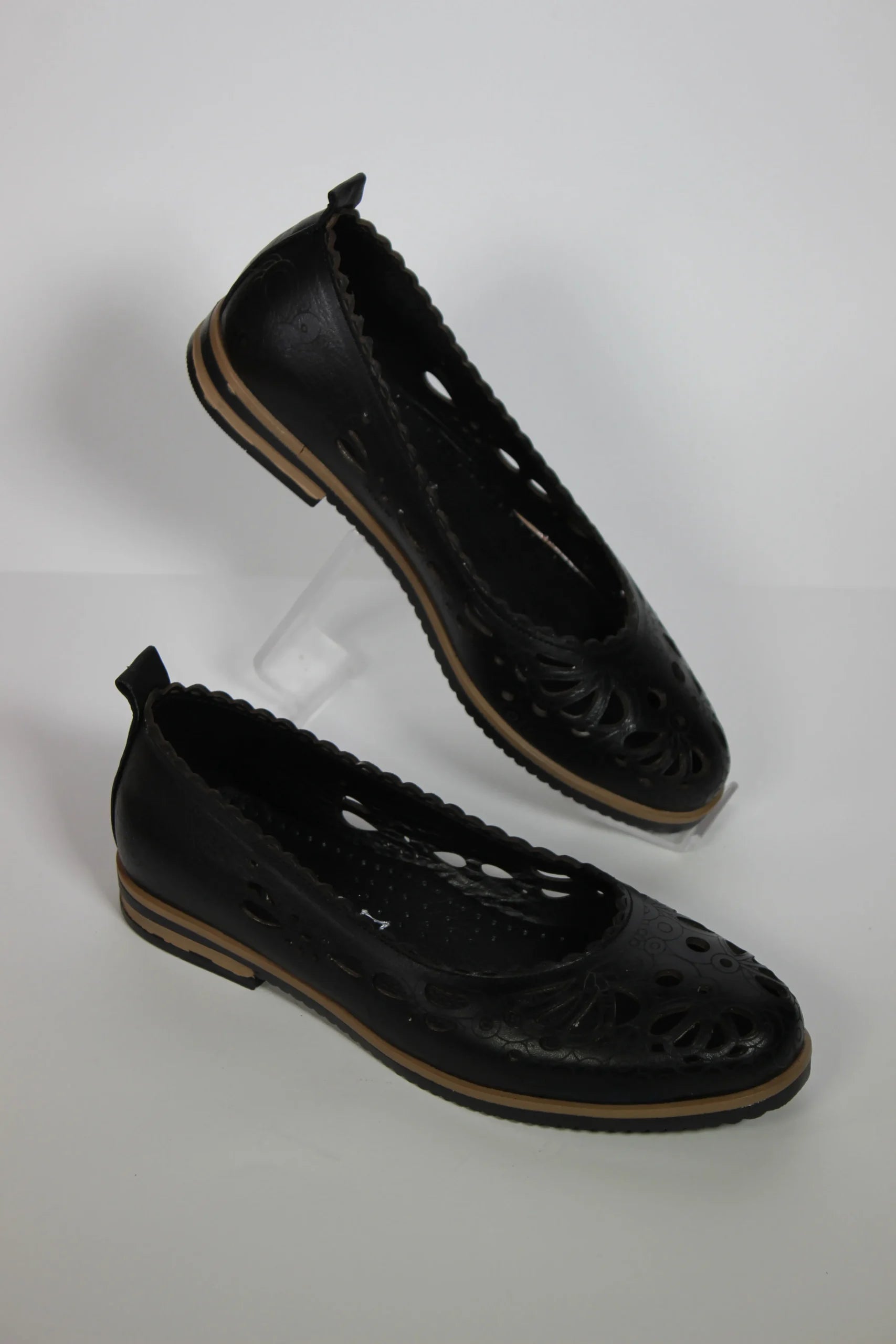 Balerini piele naturala Teresa 2 Negru image 0