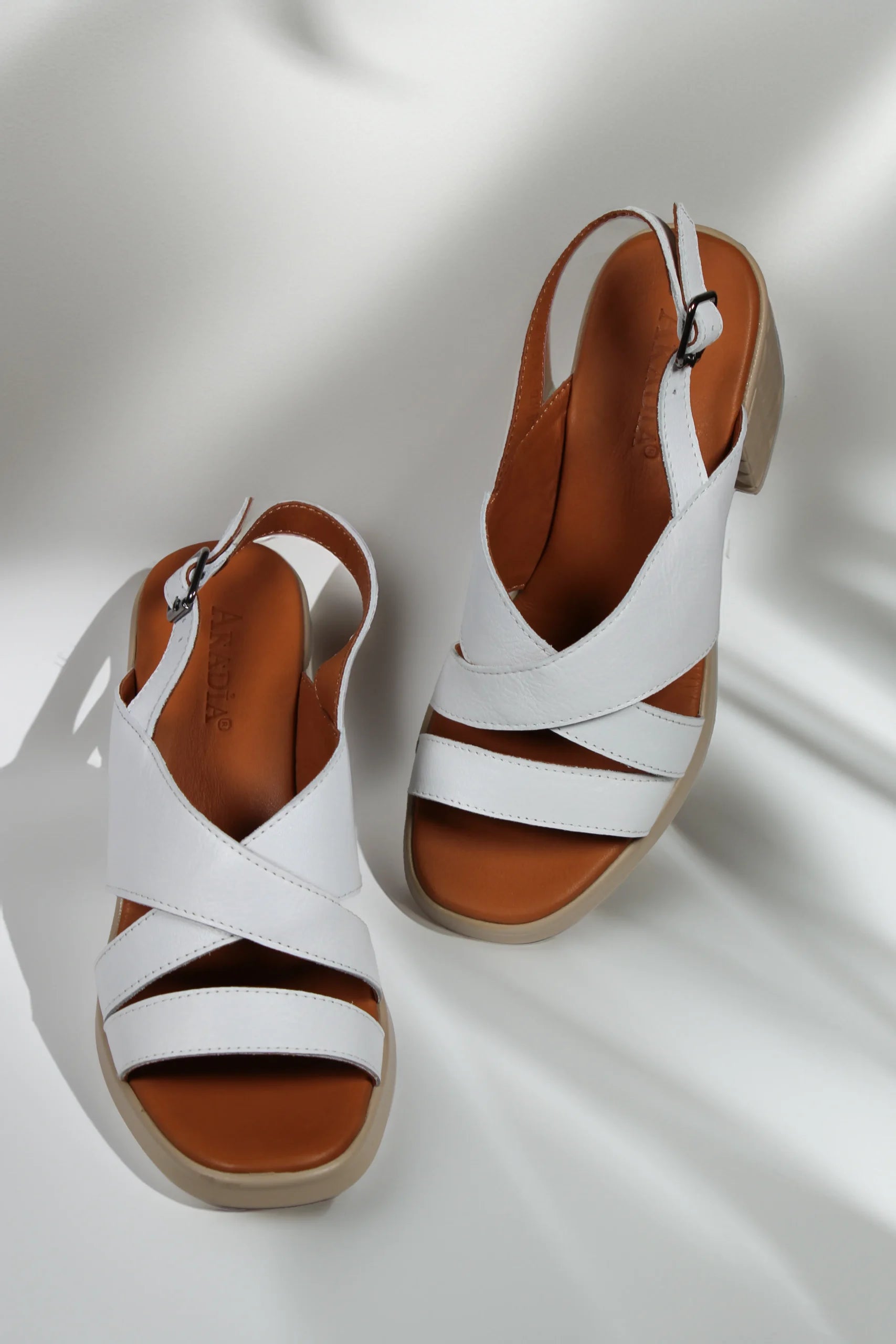 Sandale piele naturala Calora Alba image 1