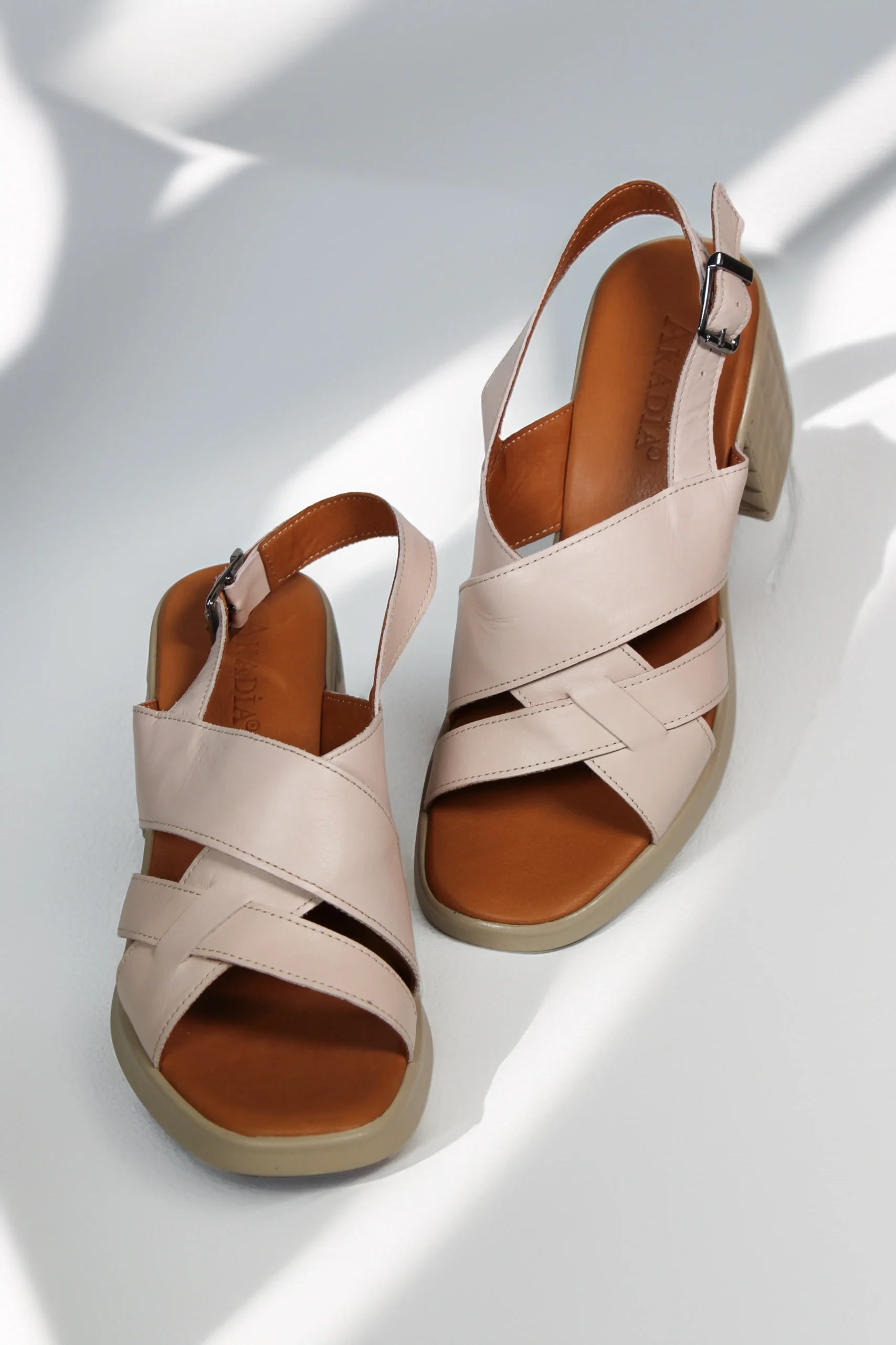 Sandale piele naturala Orion Pudra image 3