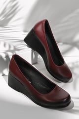 Pantofi piele naturala Dafne Bordo image 1