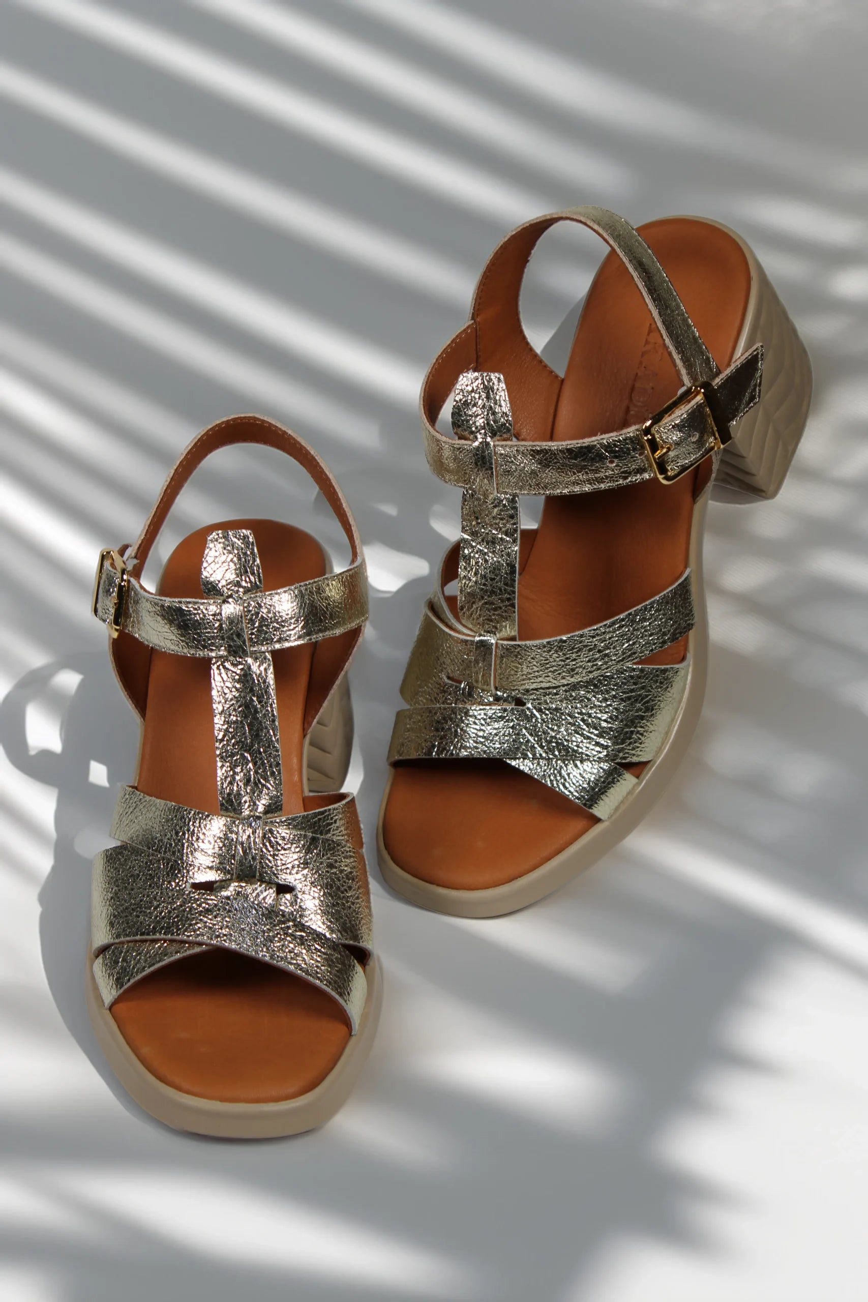 Sandale piele naturala Vesper Gold image 1