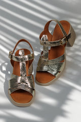 Sandale piele naturala Vesper Gold image 1