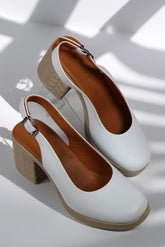 Sandale piele naturala Soleo Alba image 0