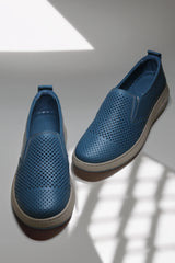 Pantofi casual dama eleganta piele naturala Heliora 2 Albastru