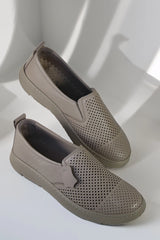 Pantofi casual dama eleganta piele naturala Heliora 2 Bej