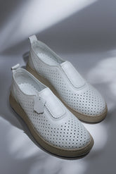 Pantofi casual dama eleganta piele naturala Heliora 3 Alb