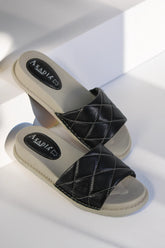 Papuci piele naturala Marbella Neagra