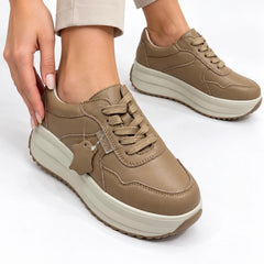 Pantofi piele naturala Mons Khaki
